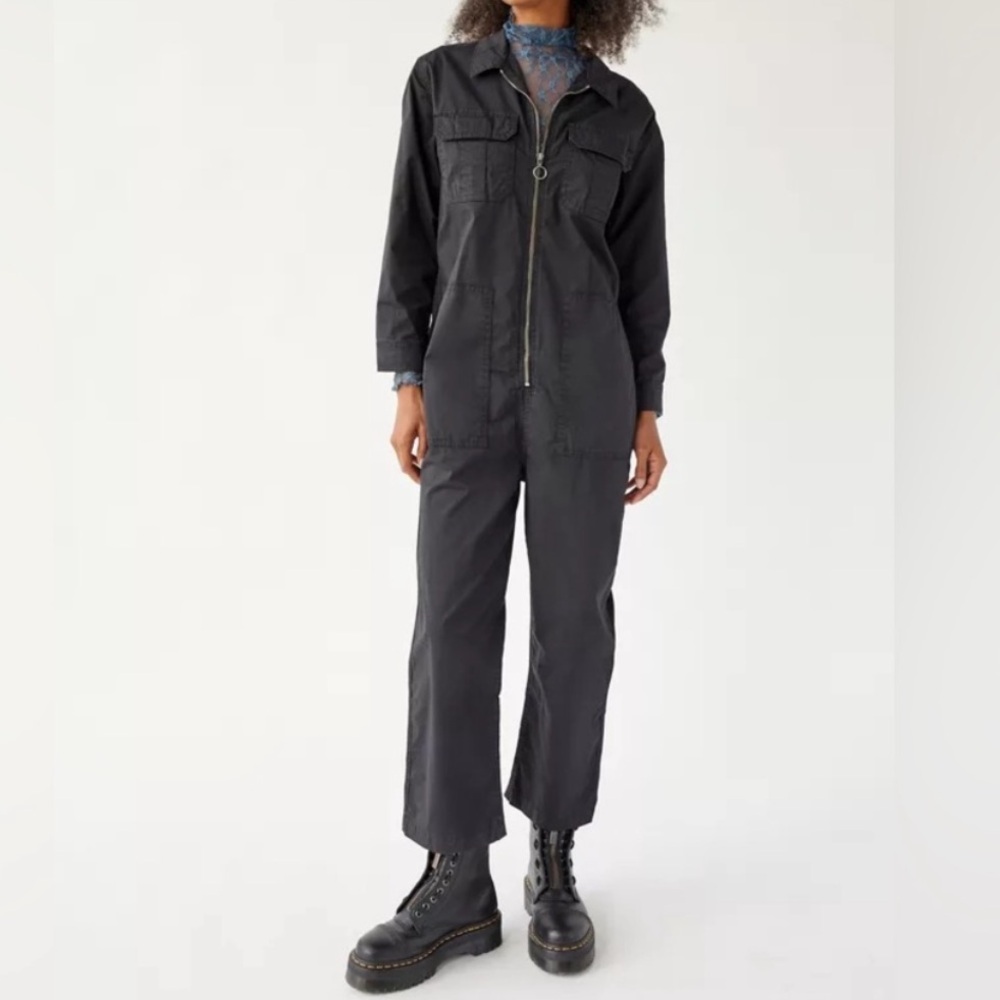 Pistola‎ Olivia Long Sleeve Relaxed Jumpsuit Fade to Black Size XS